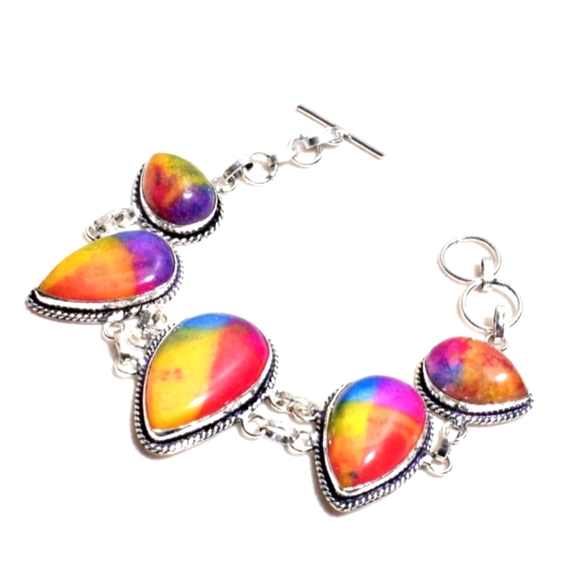 Jewelry - STERLING SILVER 🌈 RAINBOW QUARTZ BRACELET